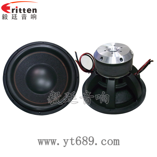15寸大功率双磁双音圈喇叭正面图 8''中低音舞台音箱喇叭厂家正反面