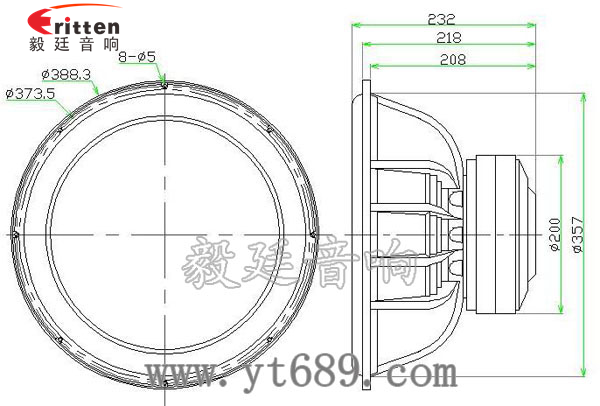 15寸音箱超重低音喇叭成品图